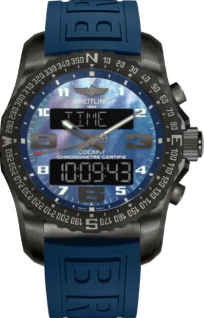 Review Breitling Cockpit B50 Black Titanium Replica Watch VB501019/C932-261S - Click Image to Close